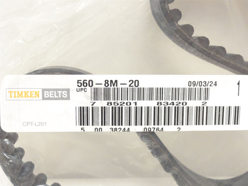 Timken 560-8M-20; Gear Timing Belt; 560mm Long x 20mm Wide