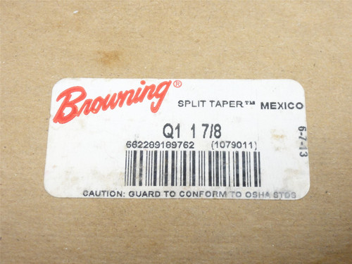 Browning Q1-1-7/8; Split Taper Bushing; 1-7/8"ID
