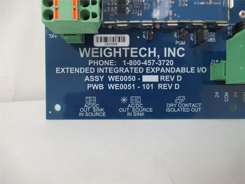 WeighTech WE0050/WE0051-101 Rev D; Expandable I/O Board