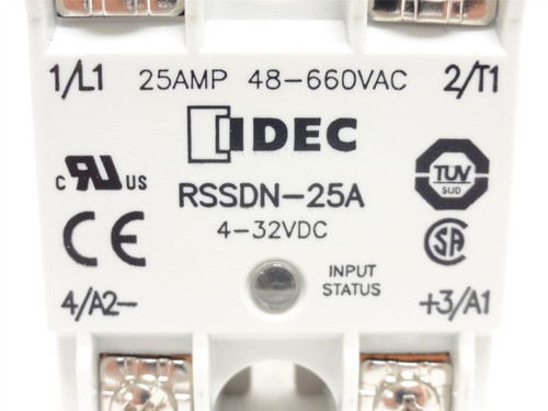 Idec RSSDN-25A; Solid State Relay; 25A; 48-660VAC; 4-32VDC