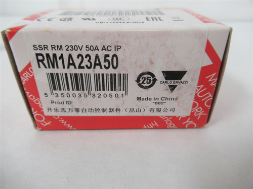 Gavazzi RM1A23A50; Relay AC51: 50A 230VAC
