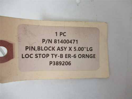 BL Brooks & Son 81400471; Pin Block Asssembly 5" LG