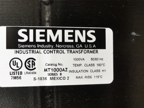 Siemens MT1000AZ; Transformer 1.0 KVA; 240V/480VAC Primary