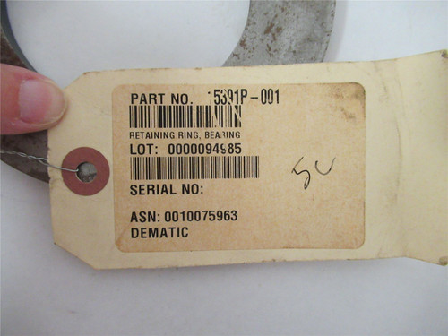 Dematic 15391P-001; Bearing Retaining Ring 3" ID 5.25" OD