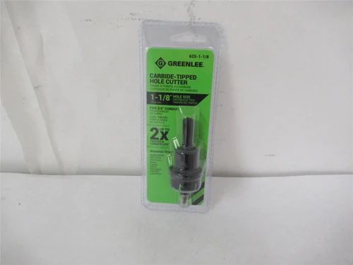 Greenlee 625-1-1/8; Carbide Tipped Hole Cutter 1-1/8" Hole Sz
