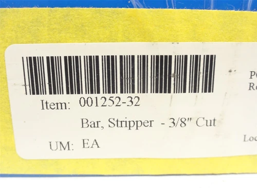 Marlen 001252-32; Lot-10 Plastic Stripper Bars; 3/8" Cut