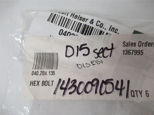 Robert Reiser 040.204.135; Lot-6 Hex Bolt