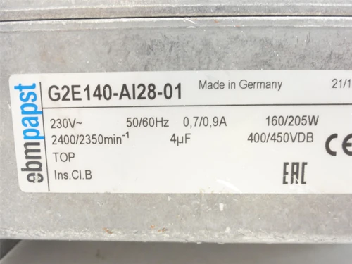 ebmpapst G2E140-A128-01; Centrifugal Blower; 115VAC; 226x261mm