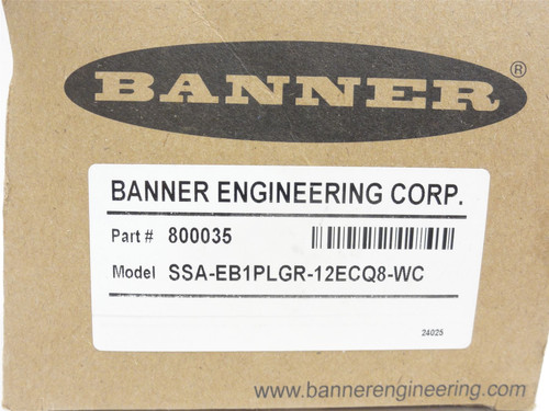 Banner SSA-EB1PLGR-12ECQ8-WC; E-Stop Pushbutton 800035 12-30V
