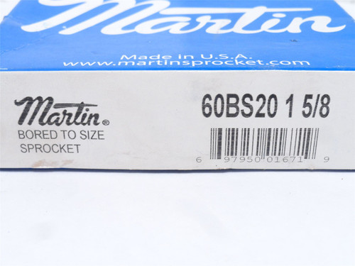 Martin 60BS20 1-5/8; Sprocket #60; 1-5/8"ID; 20 Teeth