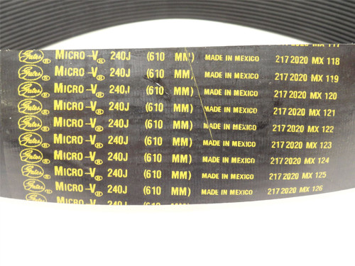 Gates 240J20; Micro V-Belt; 20 Section; 24" Long; 1.84" Wide