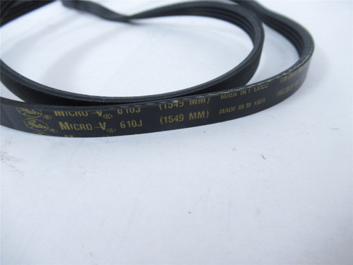 Gates 610J; Belt 6Ribs 61"Outside Lg 0.552" Top Wd 5/32"Thick