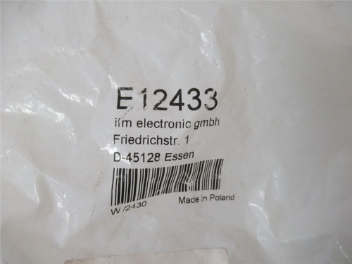 IFM E12433; Female Cordset Straight M12 Female; 8-wire; 10 m