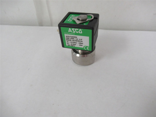 Asco SCE272A050V; SS Air Solenoid Valve 1/4" Coil: 120VAC