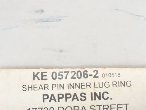 Pappa's Inc KE057206-2; Lug-Ring Inner Shear Pin