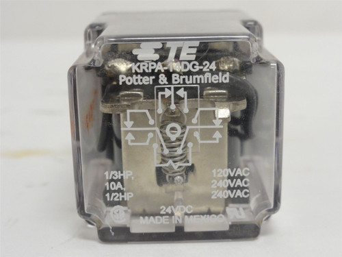Tyco KRPA-14DG-24; Relay; 10A; 120/240VAC Coil: 24VDC