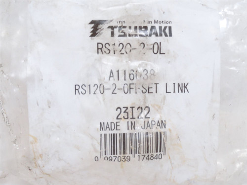 Tsubaki RS120-2-OL; Carbon Steel Offset Link #120
