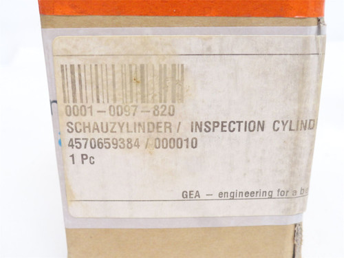 GEA 0001-0097-820; Glass Inspection Cylinder; 1-9/16"ID