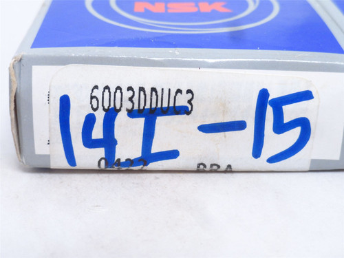 NSK 6003DDUC3; Ball Bearing 17mmID x 35mmOD x 10mm Wide