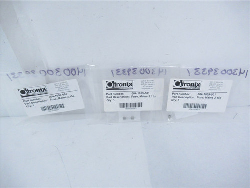 Citronix 004-1059-001; Lot-3 Fuse; Mains 3.15a Factory Sealed
