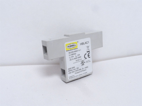 Hubbell HBLAC1; Aux Contact; 1-NO; 1-NC; 10 Amp; 600VAC