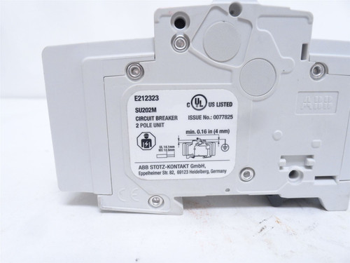 ABB SY202M-C10; Mini-Circuit Breaker; 10A; 2P; 277/480VAC