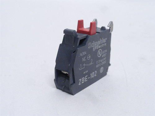 Schneider ZBE-102; Contact Block; 6A; 120VAC; 1-NC