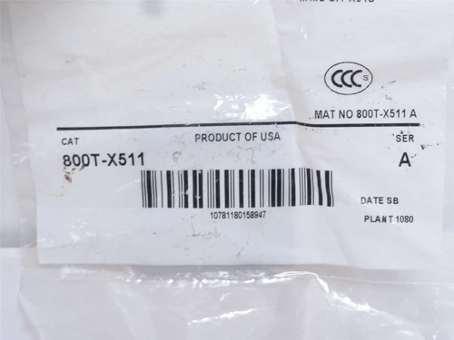 Allen-Bradley 800T-X511; Push Button Legend Plate; Size: 30mm