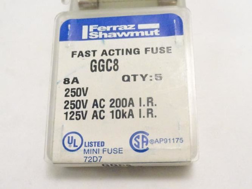 Ferraz GGC8; LOT-9 Fuse 8Amp 250V
