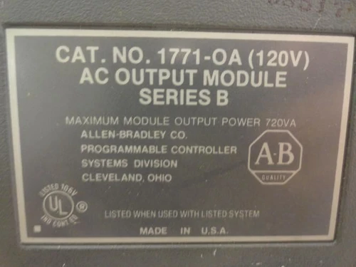Allen-Bradley 1771-OA; AC Output Module SER B