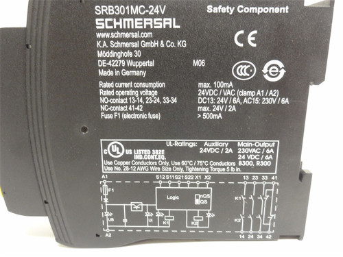 Schmersal SRB301MC-24V; Safety Controller; 24VAC/DC; 1-Signal