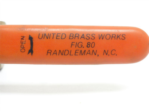 United Brass 80-1/4; Inline Manual Brass Ball Valve; 1/4NPT
