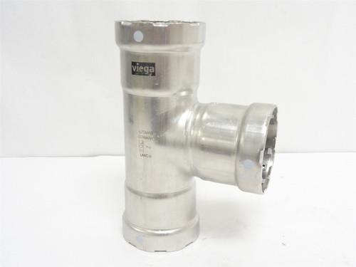 Viega 95125; MegaPress SS-304 Pipe Tee; Size: 2"