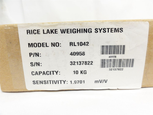 Rice-Lake RL1042; Aluminum Single-Point Load Cell; 10KG