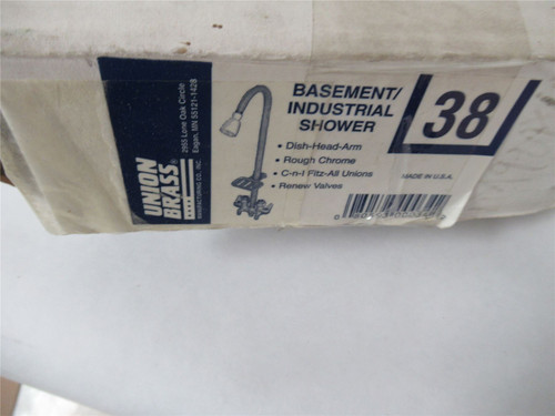 Union Brass 38; Basement/Industrial Shower Dish-Head-Arm