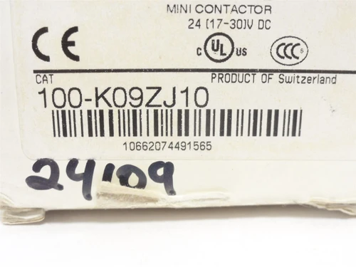 Allen-Bradley 100-K09ZJ10; Contactor; 9A; 690VAC; 24VDC Coil