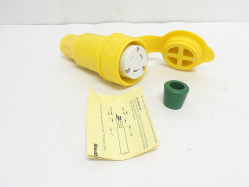 Hubbell 27W48; Locking Connector; L6-20R; 20A; 250VAC; 2-Pole