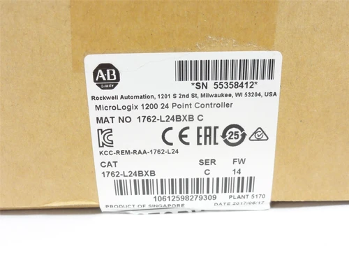 Allen-Bradley 1762-L24BXB; MicroLogix 1200 Controller; 24VDC