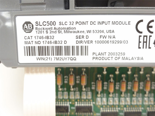 Allen-Bradley 1746-IB32; SLC500 I/O Module; 15-30 VDC In