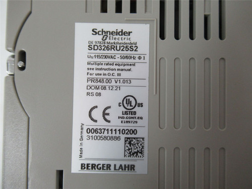 Schneider SD326RU25S2; Stepper Motor Drive 2.5A 3Phase