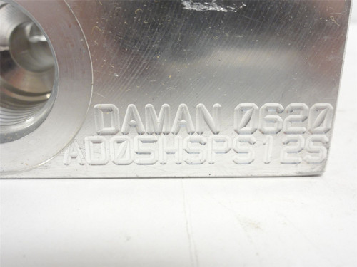 Daman AD05HSPS125; Sub-Plate #12 SAE Ports; 3000PSI; Side Port