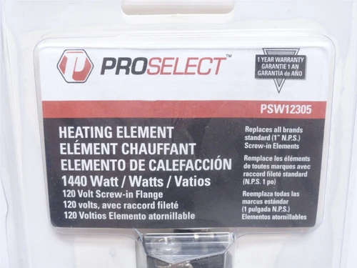 Proselect PSW12305; Water Heater Element; 1.44kW; 120V