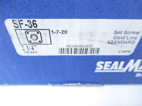 SealMaster SF36 2-1/4; 4-Bolt Flange Bearing 2.25" ID 4 Bolt