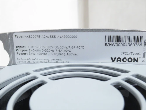 Vacon NXS00075-A2H1SSS-A1A2000000; AC Drive 136F0438 5HP 480V