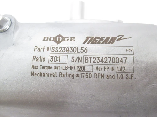 Dodge SS23Q30L56; Gear Reducer; SS; 30:1 Ratio; RA; 1.42HP In