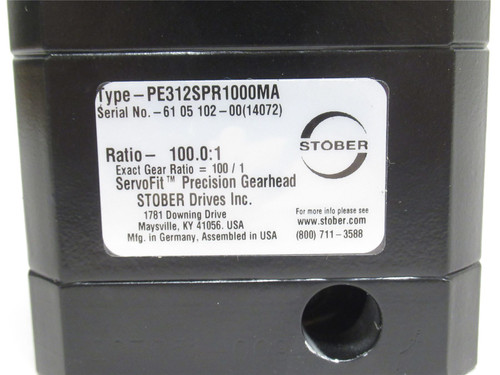 Stober PE312SPR1000MA; Gearhead; Size: 3; 100:1 Ratio