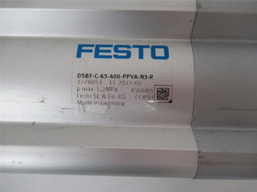 Festo DSBF-C-63-400-PPVA-N3-R; Air Cylider 400mmS x 63mmBore