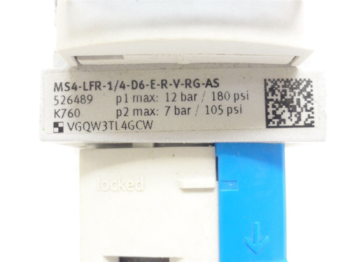Festo MS4-LFR-1/4-D6-E-R-V-RG-AS; Air Filter/Regulator 526489