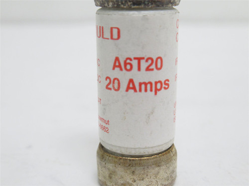Gould A6T20; Very Fast Acting Fuse; 20A; 600VAC/300VDC
