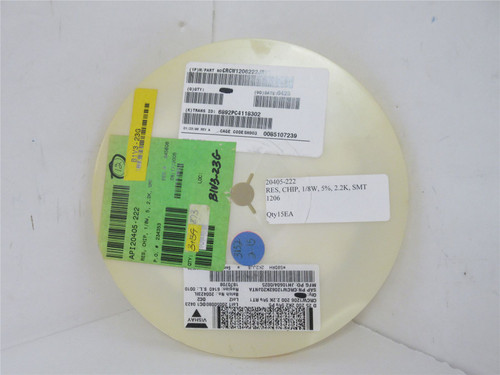 Vishay CRCW1206222JRT1; Lot-3000 Chip Resistor; 2.2Kohm; +-5%